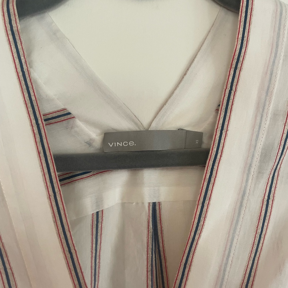 Vince Striped Blouse - Picture 4 of 5